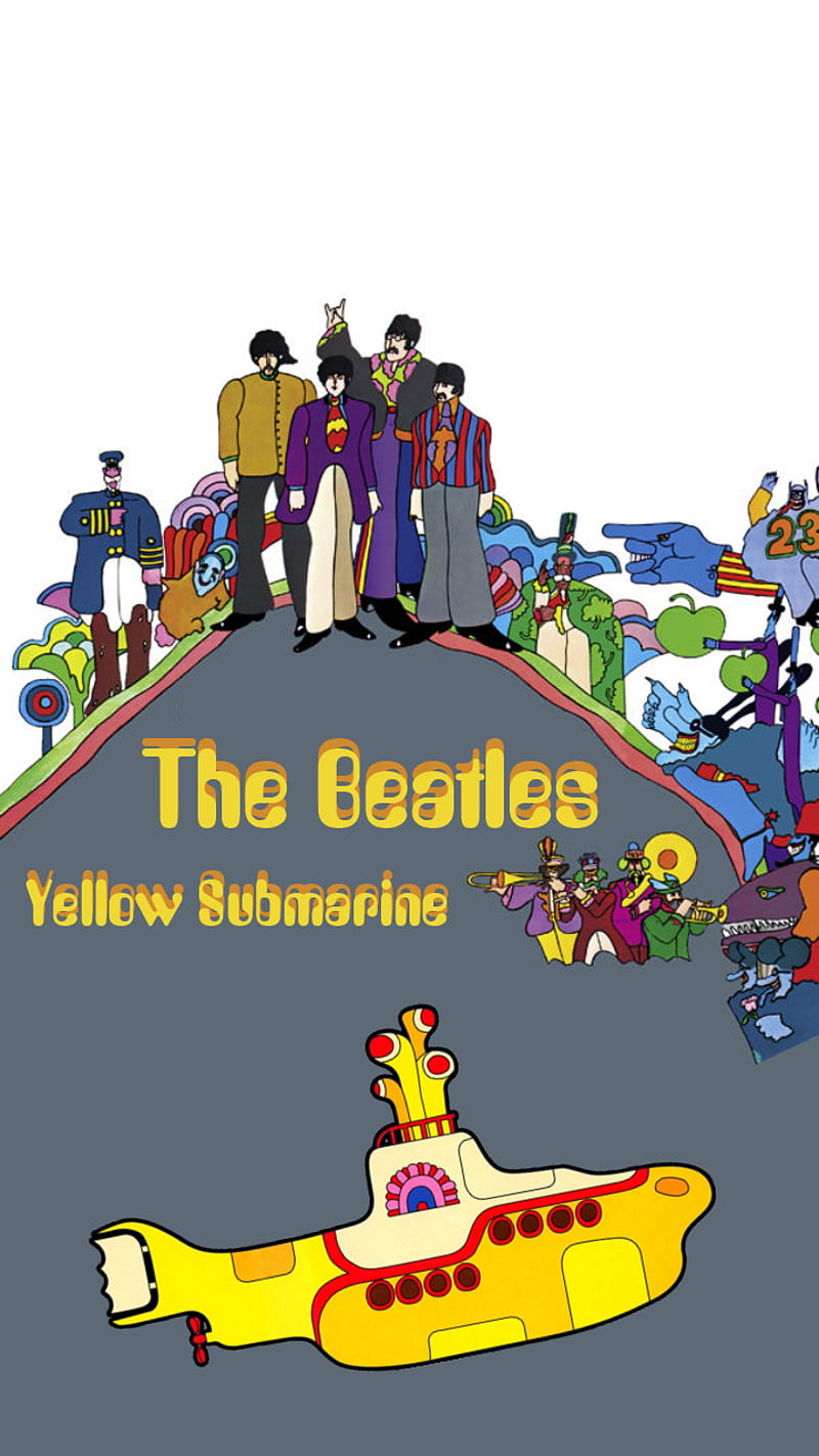 Yellow Submarine, beatles, film, george harrison, john lennon, paul mccartney, ringo starr, rock, the beatles, HD phone wallpaper