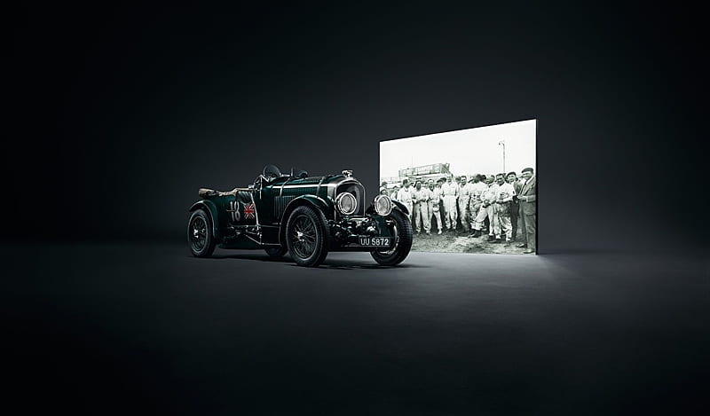 Bentley Blower Green vintage, HD wallpaper