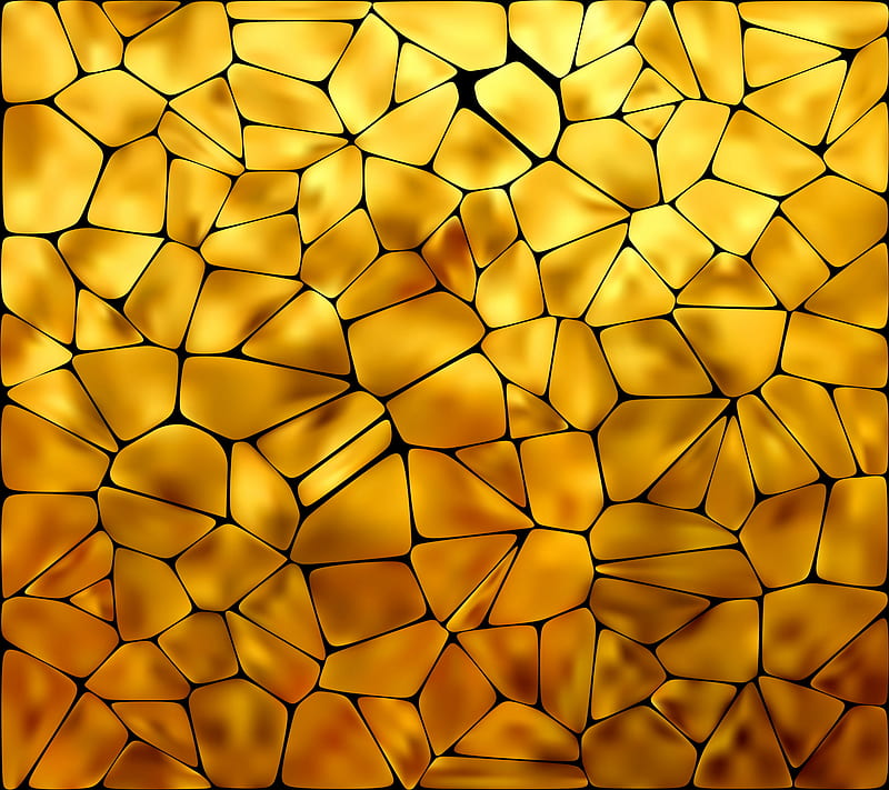 Gold Mosaic, background, gold, mosaic, vector, HD wallpaper