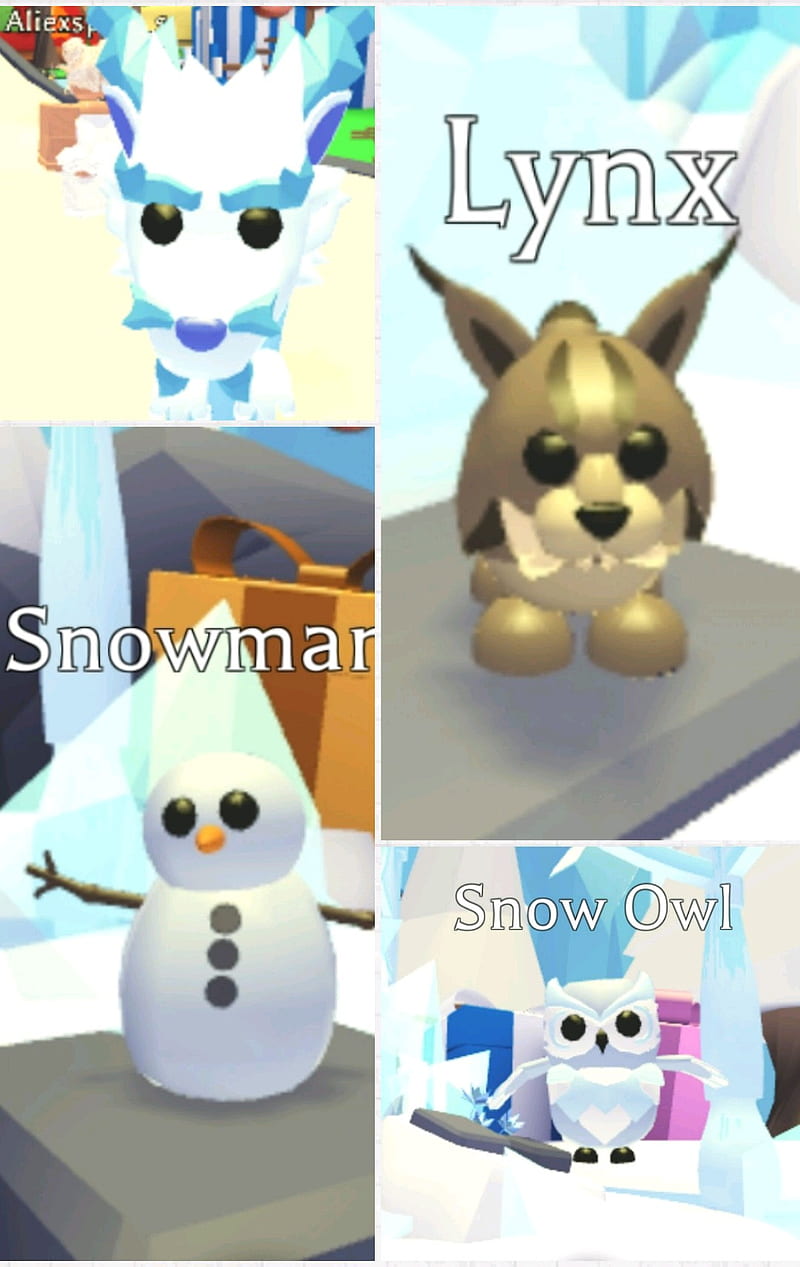 4 Guardians, adopt me, frost fury, lynx, roblox, snow owl, snowman, HD phone wallpaper