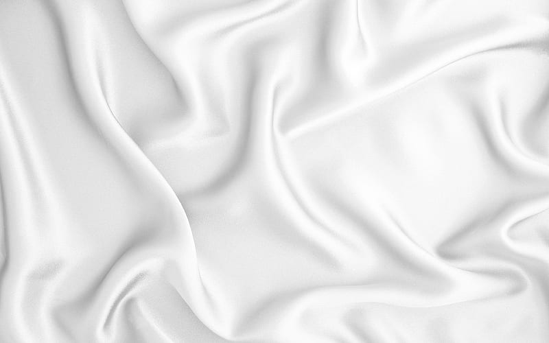 White silk texture, wavy fabric texture, silk, white fabric
