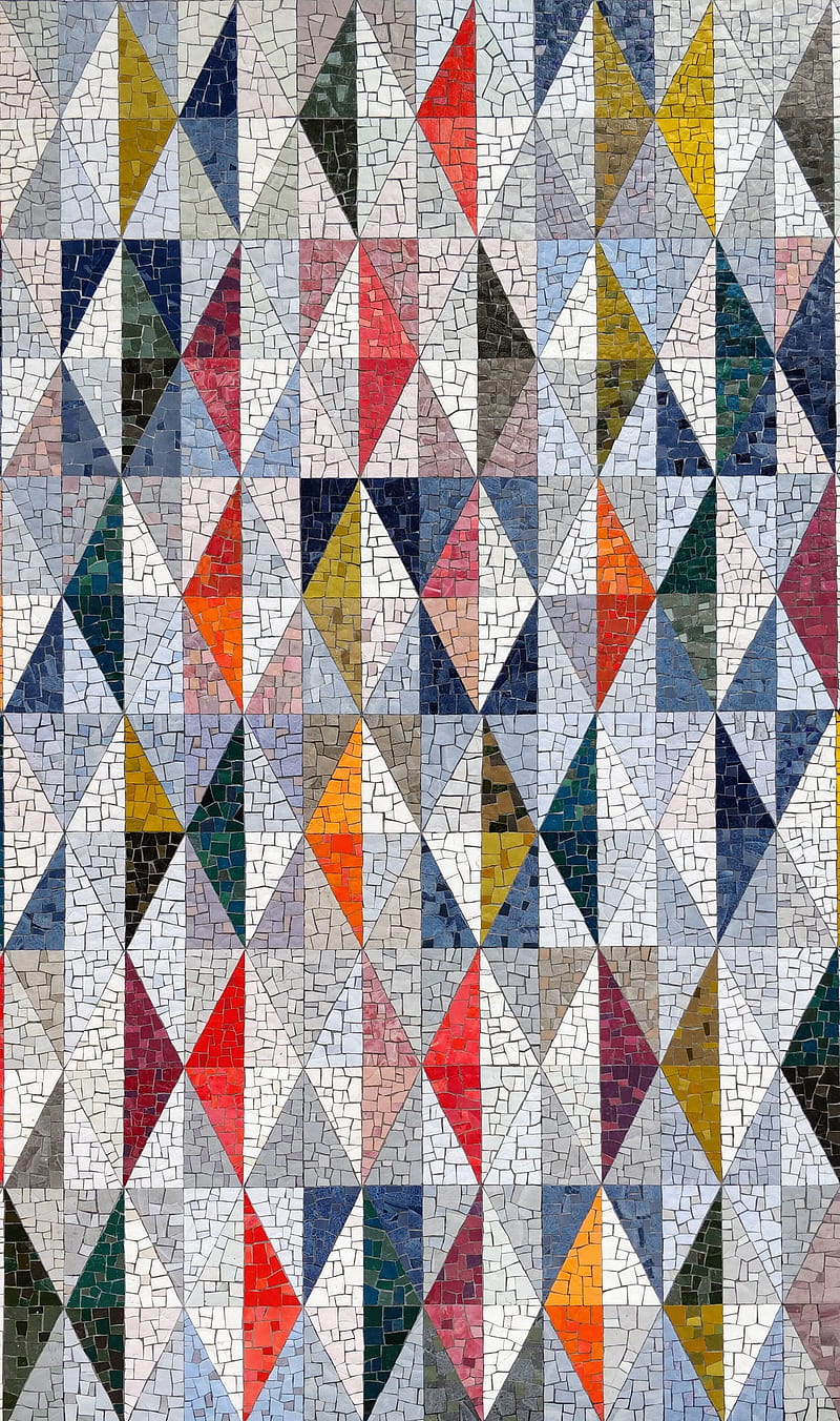 mosaic, colorful, rhombuses, pattern, geometry, HD phone wallpaper