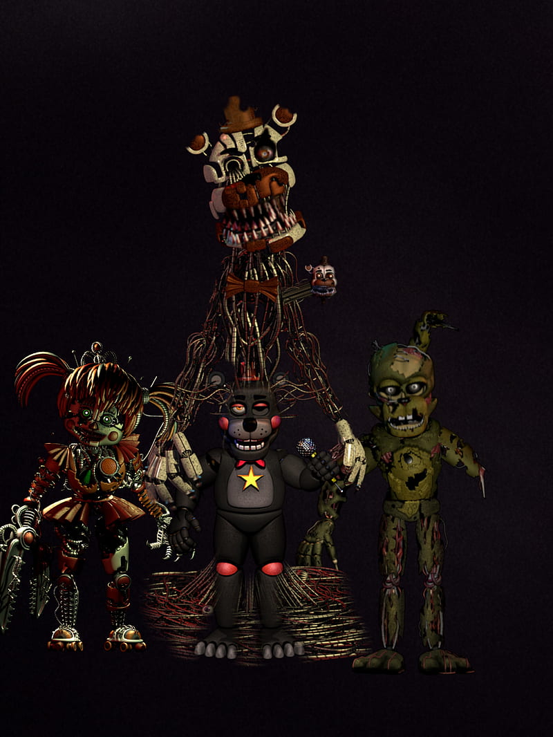 Scraps fnaf 6, lefty, molten fredy, scrap baby, scraptrap, HD