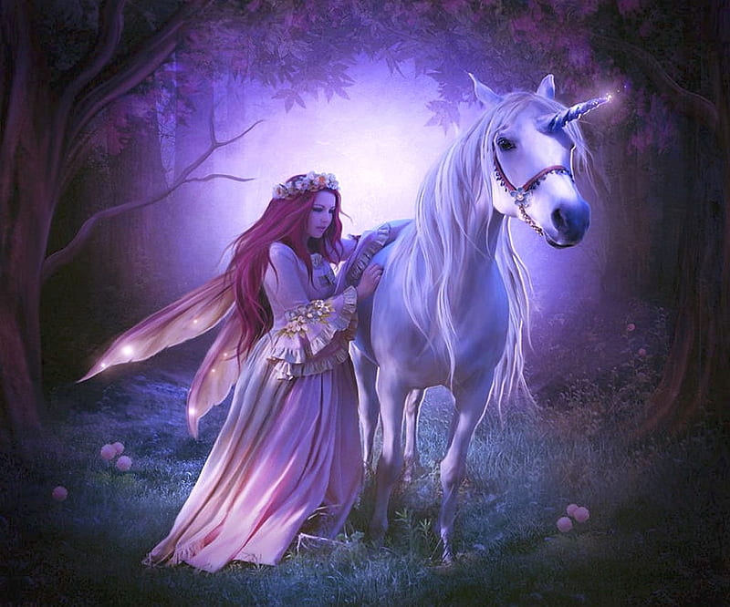 My unicorn, lovely, elf, unicorn, bonito, fairytale, horse, fantasy, splendor, peaceful, color, fable, fairy, HD wallpaper