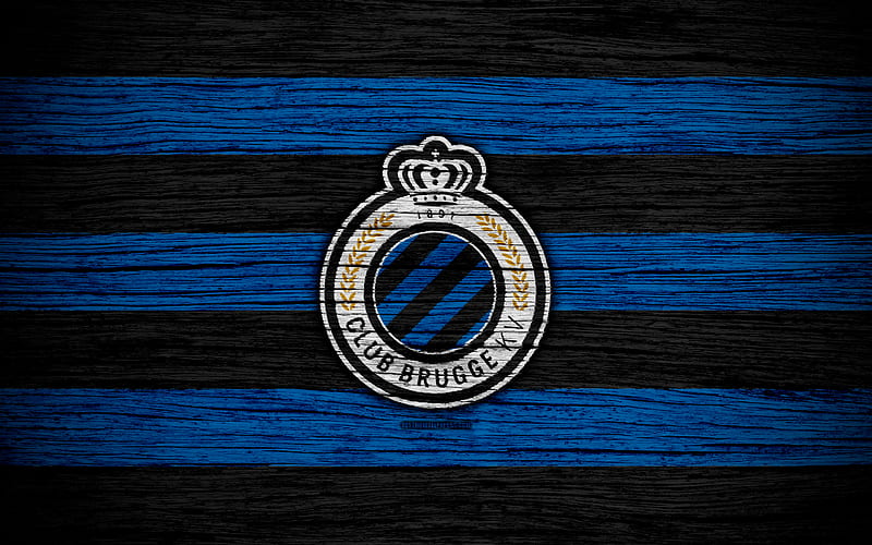 Brugge FC logo, Jupiler Pro League, wooden texture, Club Brugge KV, Belgium, soccer, Belgian First Division A, football, FC Brugge, HD wallpaper