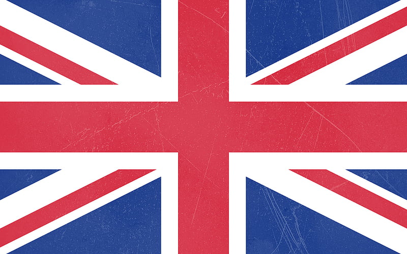 Flag of the Great Britain, grunge style, stone texture, United Kingdom flag, Great Britain, UK Flag, HD wallpaper