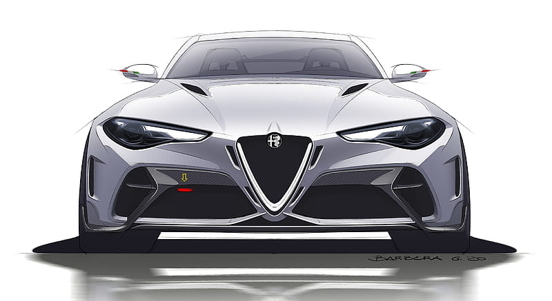 2021 Alfa Romeo Giulia GTA - Design Sketch , car, HD wallpaper