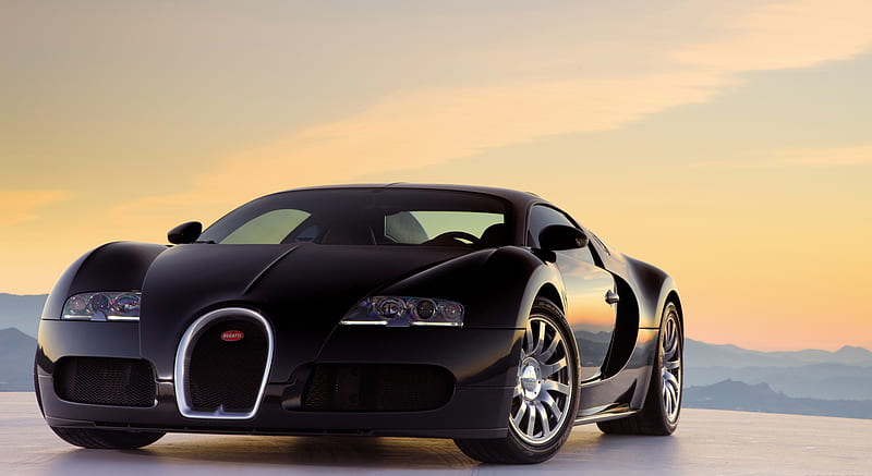 Bugatti Veyron Grand Sport Black - Front , car, HD wallpaper