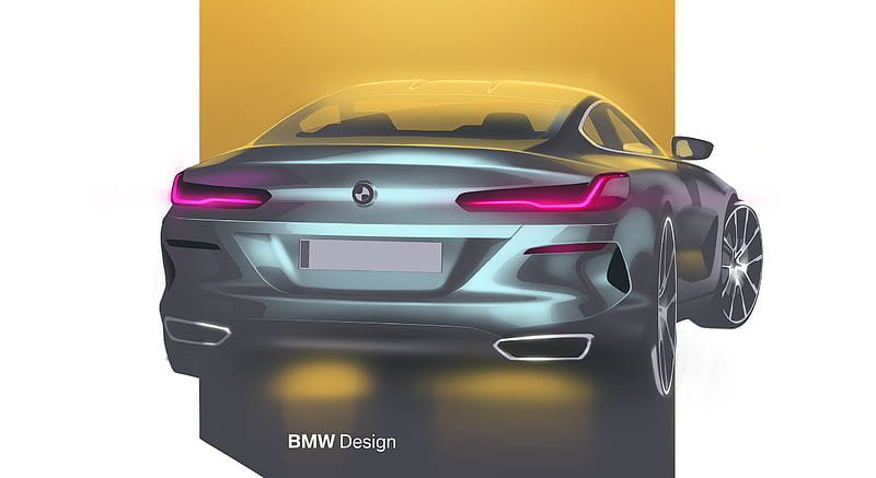 2019 BMW 8-Series M850i - Design Sketch , car, HD wallpaper