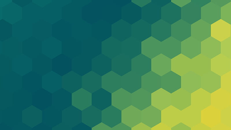 Green Hexagons, hexagons, shapes, green, vector, HD wallpaper