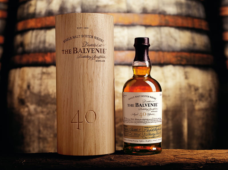 The Balvenie, Scottish, Scotch Whisky, whisky, 40 Year, alcohol, Single Malt, Vintage, drink, Scotland, HD wallpaper