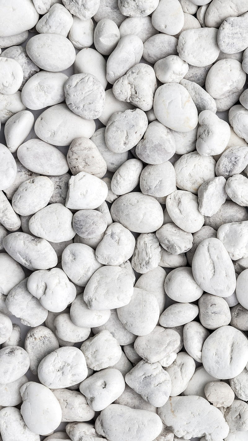 Pebble stones, nature, stone, white, white pebbles, white stones, HD phone wallpaper