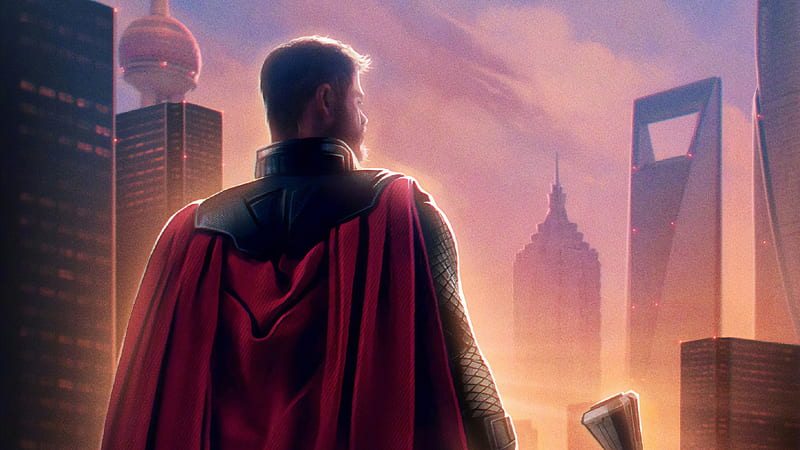 Thor Avengers Endgame Chinese Poster, avengers-endgame, thor, 2019-movies, movies, poster, superheroes, HD wallpaper