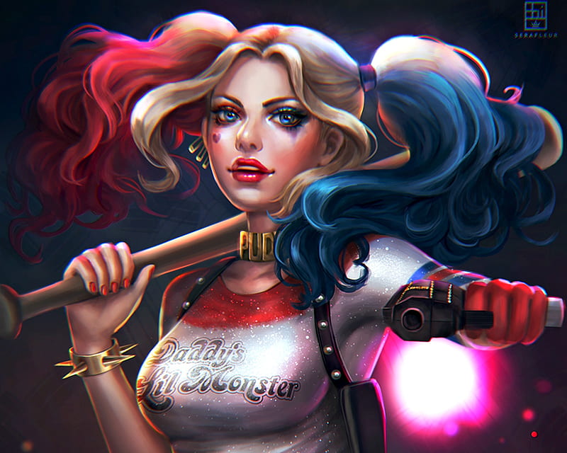 1080P free download | Harley Quinn, art, luminos, game, comics, fantasy ...