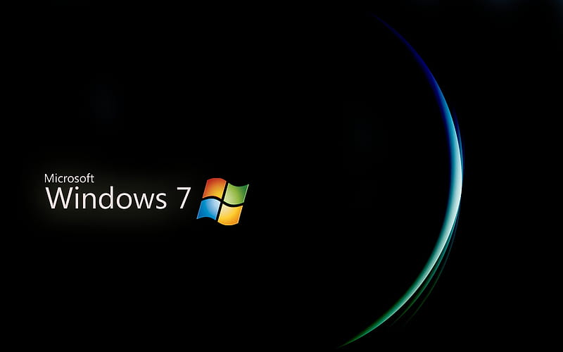 black style 7, windows, 7, computer, microsoft, system, internet, HD wallpaper