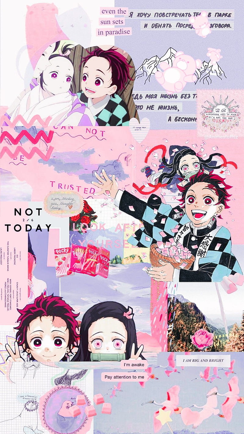 Tanjiro and Nezuko, drawings, themes, HD phone wallpaper