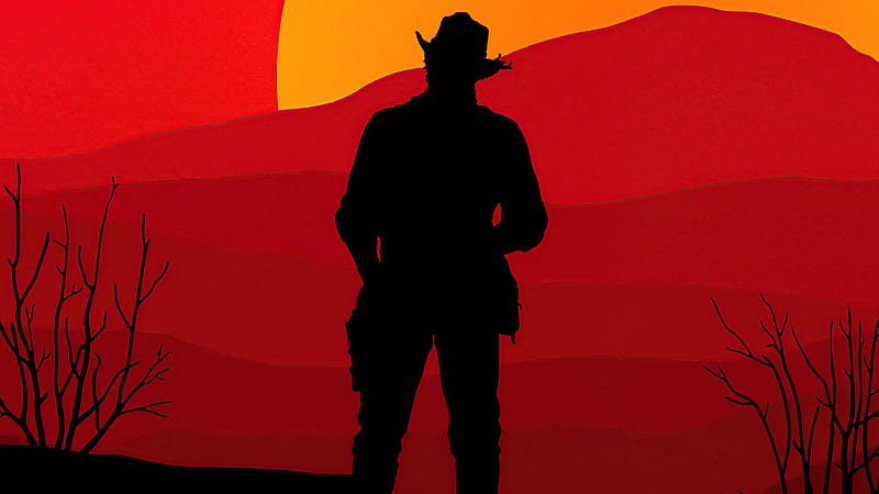 Red Dead Redemption 2 minimalistic wallpaper