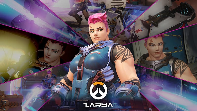 Download The powerful and unstoppable Zarya of Overwatch ready for battle  Wallpaper | Wallpapers.com