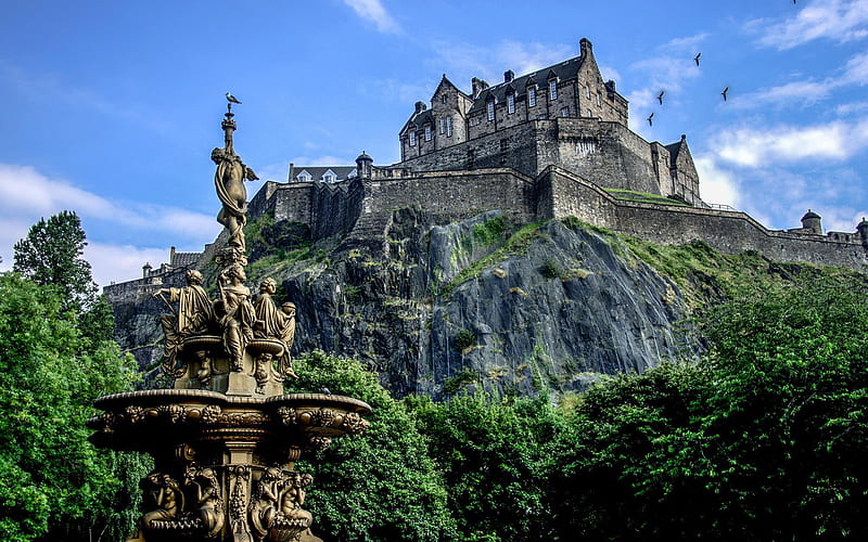 Castles, Edinburgh Castle, Architecture, Castle, Edinburgh, Scotland, HD wallpaper
