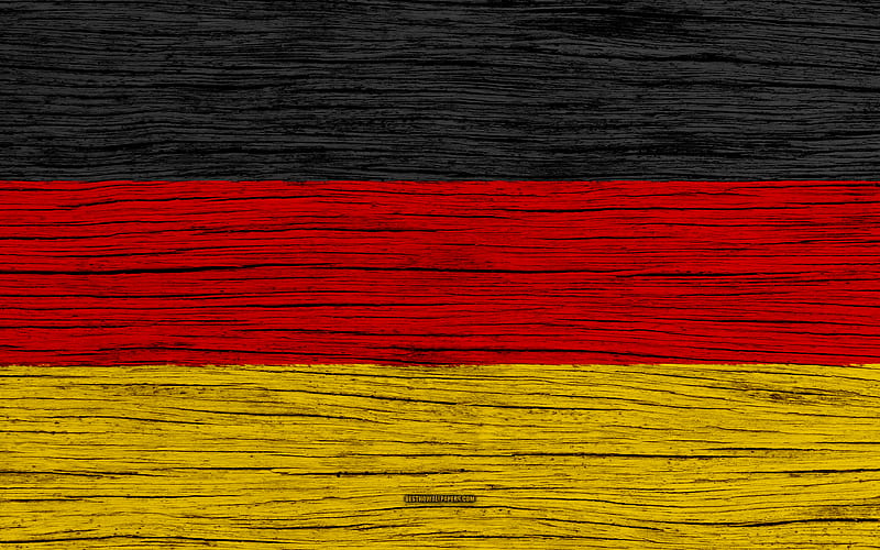 Flag of Germany Europe, wooden texture, German flag, national symbols, Germany flag, art, Germany, HD wallpaper