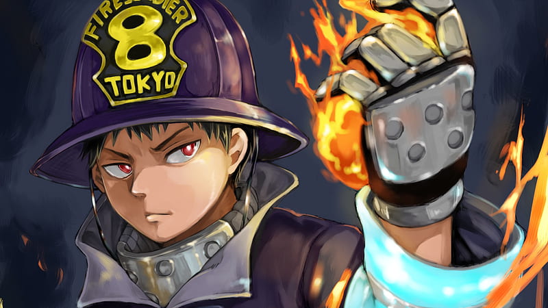 Fire Force Shinra Kusakabe With Firesoldier Hat Anime, HD wallpaper