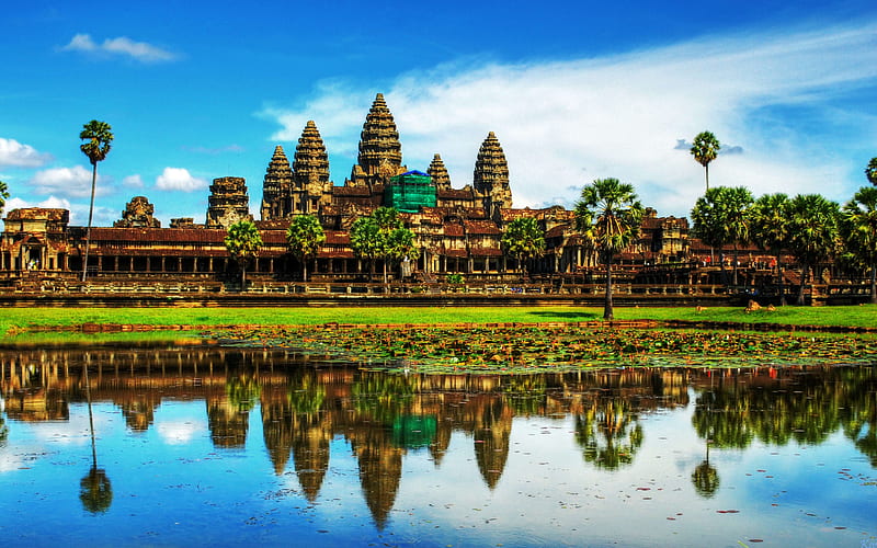 Angkor Wat, Hindu temple complex old temple, God Vishnu, Hinduism,  Cambodia, HD wallpaper | Peakpx