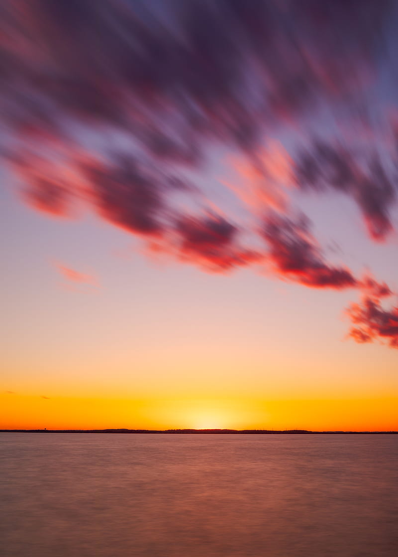 Sea, sunset, horizon, blur, long exposure, dusk, HD phone wallpaper | Peakpx