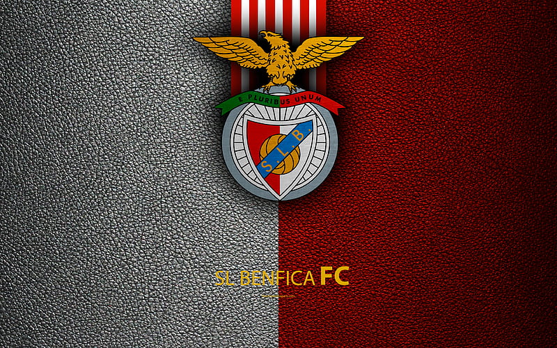 SL Benfica, FC leather texture, Liga NOS, Primeira Liga, emblem, Benfica logo, Lisbon, Portugal, football, Portugal Football Championships, HD wallpaper