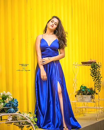 Pin by HOT ACTRESS on Deepthi sunaina | Stylish dress designs, Printed  gowns, Gowns for girls
