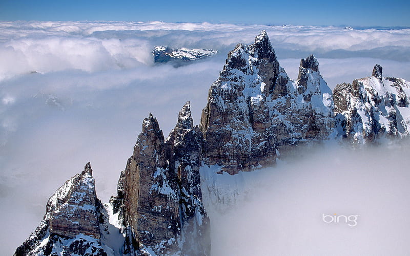 Jagged peaks in the Patagonian Andes in Argentina, HD wallpaper