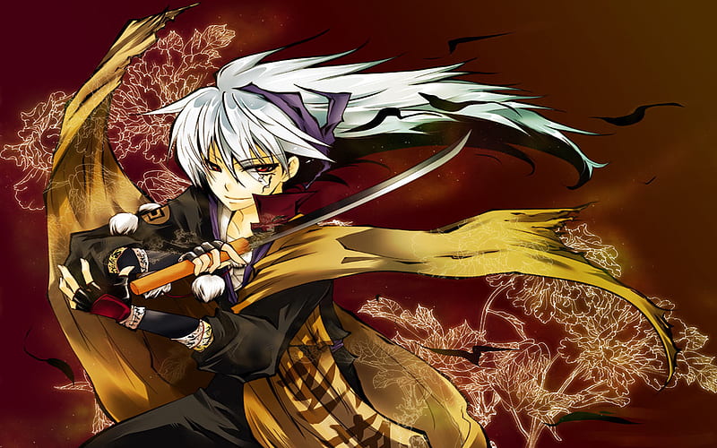 Nura Rikuo, warrior, samurai, nurarihyon no mago, sword, HD wallpaper