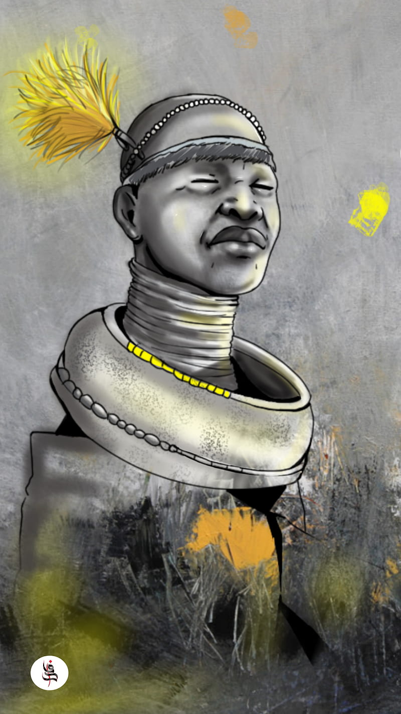 illustration, digital, artwork, African, kudi888, HD phone wallpaper