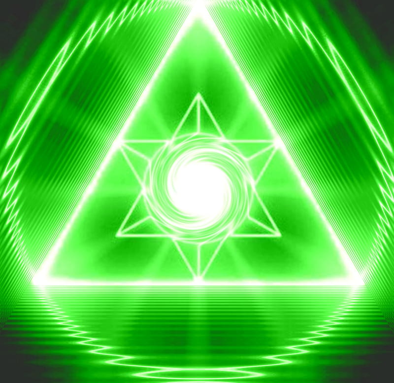 Enlightenment, green, tetrahedron, HD wallpaper | Peakpx