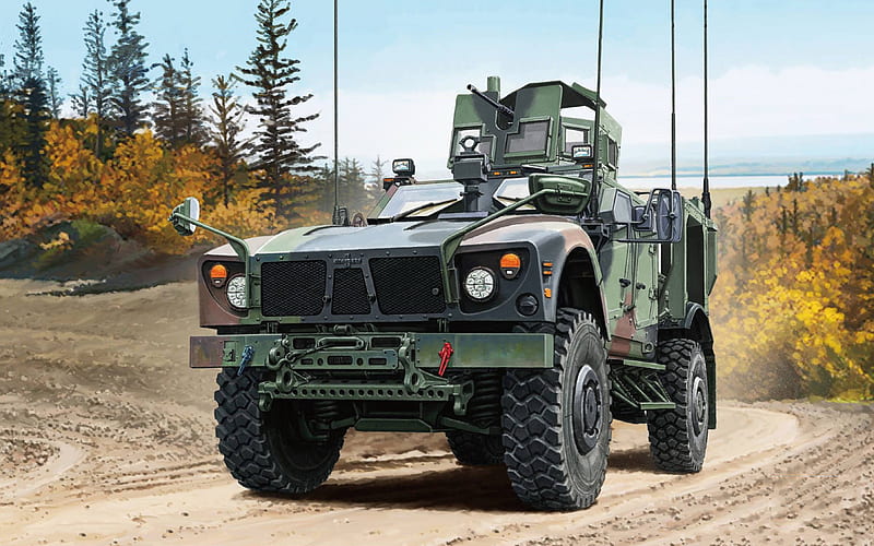 Oshkosh M-ATV, american armored car, MRAP, Oshkosh Truck, US Army, modern armored car, military vehicles, HD wallpaper