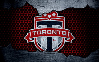 Toronto FC Canadian soccer club, grunge art, grunge texture, Canadian flag,  MLS, HD wallpaper