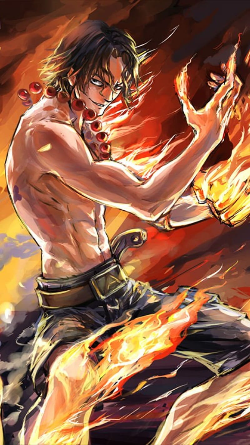 Ace, anime, fire fist ace, luffy, one piece, portgas d ace, whitebeard pirates, HD phone wallpaper