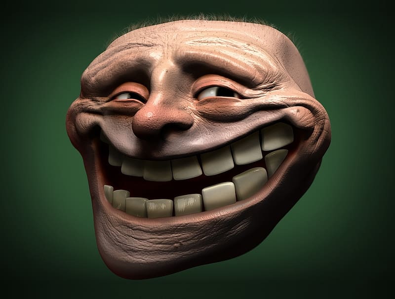 Troll Face, Troll, Internet, Funny, Face, Meme, HD wallpaper