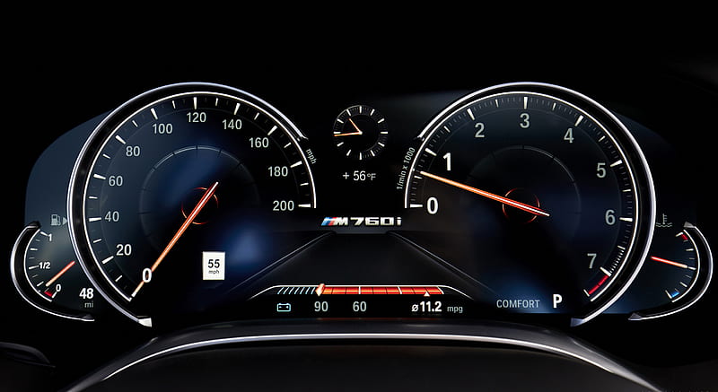2017 BMW M760Li xDrive - Digital Instrument Cluster , car, HD wallpaper