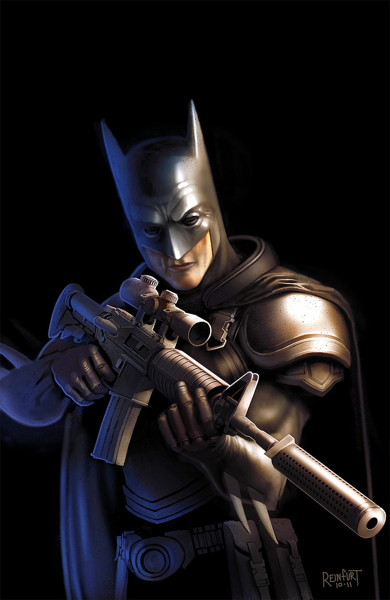 Batman Begins, gun, Batman, HD phone wallpaper