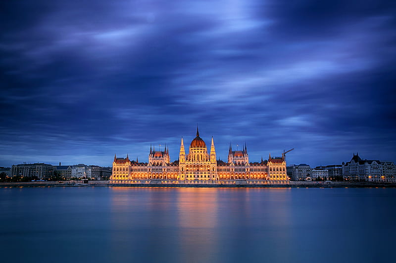 Monuments, Hungarian Parliament Building, Budapest, Hungary, Parliament, HD wallpaper