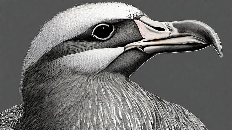 Albatross, animal, head, bird, HD wallpaper