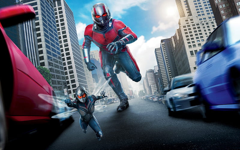 Ant-Man and the Wasp, 2018, poster, art, superheroes, Evangeline Lilly, MARVEL, Wasp, Paul Rudd, Ant-Man, Scott Lang, HD wallpaper