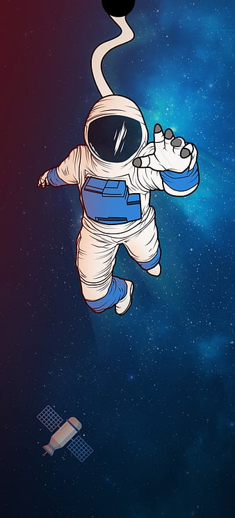 Astronaut in space, notch, HD phone wallpaper