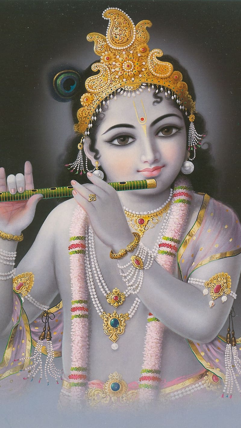 Best Lord Krishna, Dark Background, kanha, god, spiritual, HD phone wallpaper