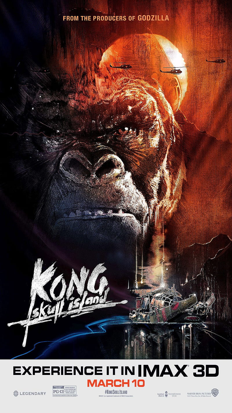 Kong Skull Island, 2017, 3d, imax, movie, poster, skull island, HD phone wallpaper
