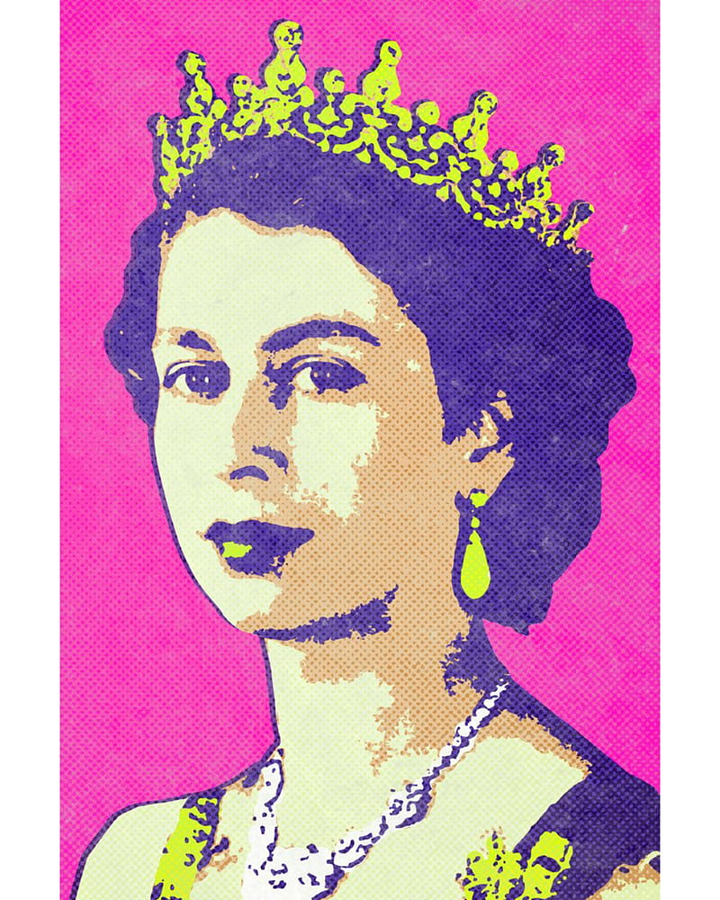 The Queen pop art, andy warhol, british monarchy, elizabeth ii, pop art, queen elizabeth ii, royal family, the queen, HD phone wallpaper