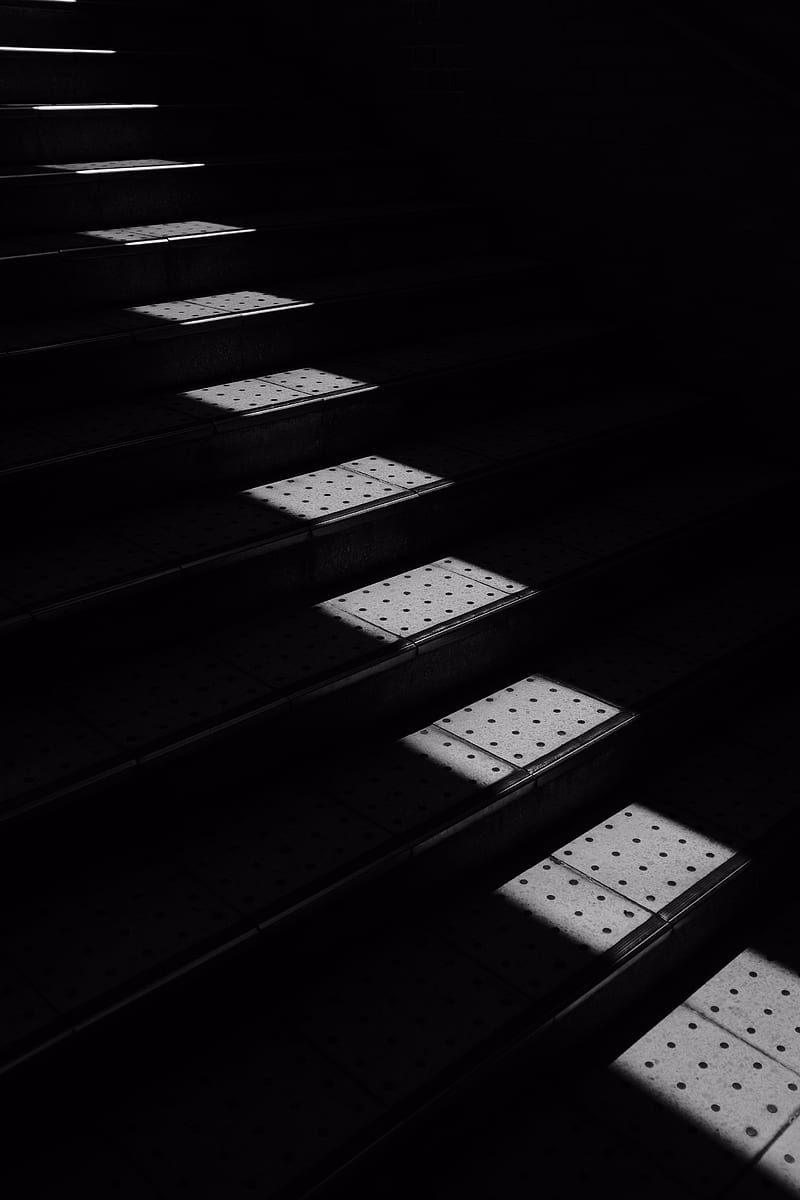 stairs, steps, shadow, dark, HD phone wallpaper