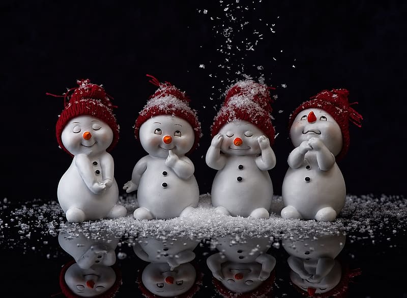 Snowmen, dekoracio, teli, fenykep, hoember, telies, HD wallpaper