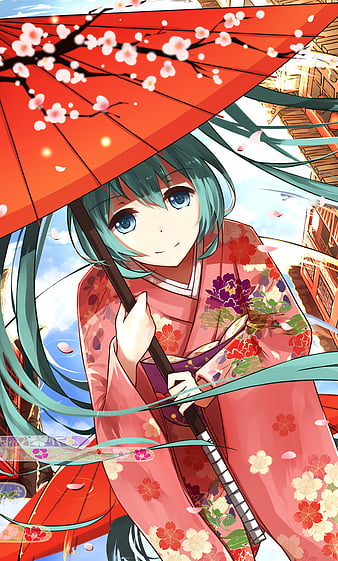 Zakura Girl, girl, anime, new, beauty, miku zakura ver, wall, classic, HD  wallpaper