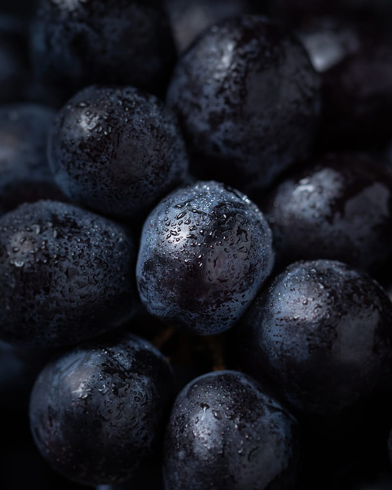 grapes, berry, drops, macro, ripe, HD phone wallpaper